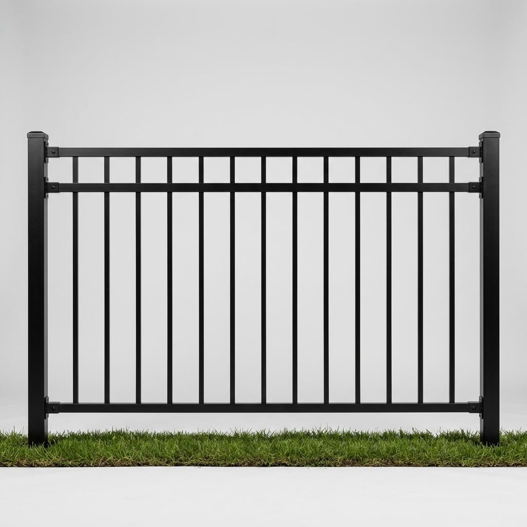 Flat Top style aluminum fencing