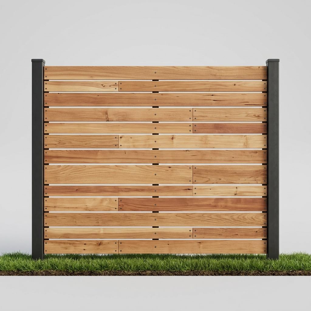Staggered Seams style horizontal fencing