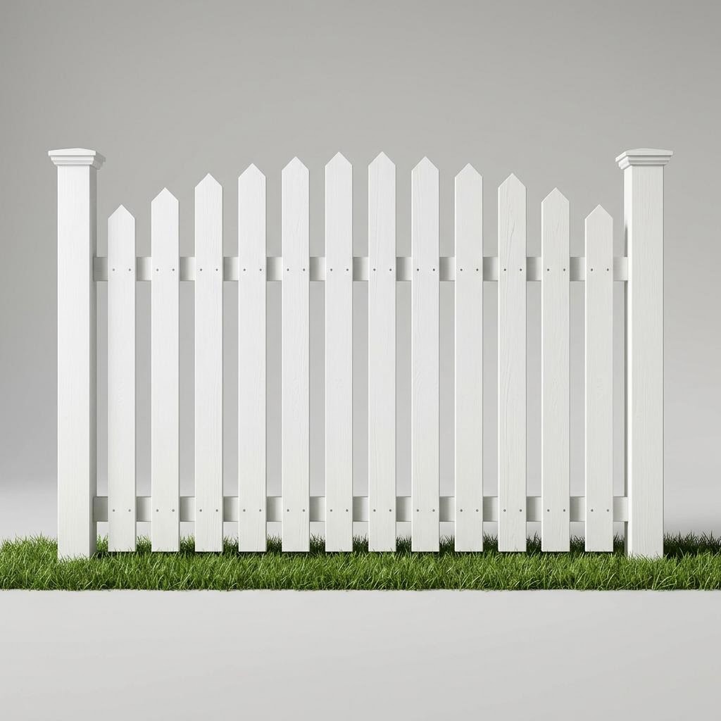Arched style picket fencing