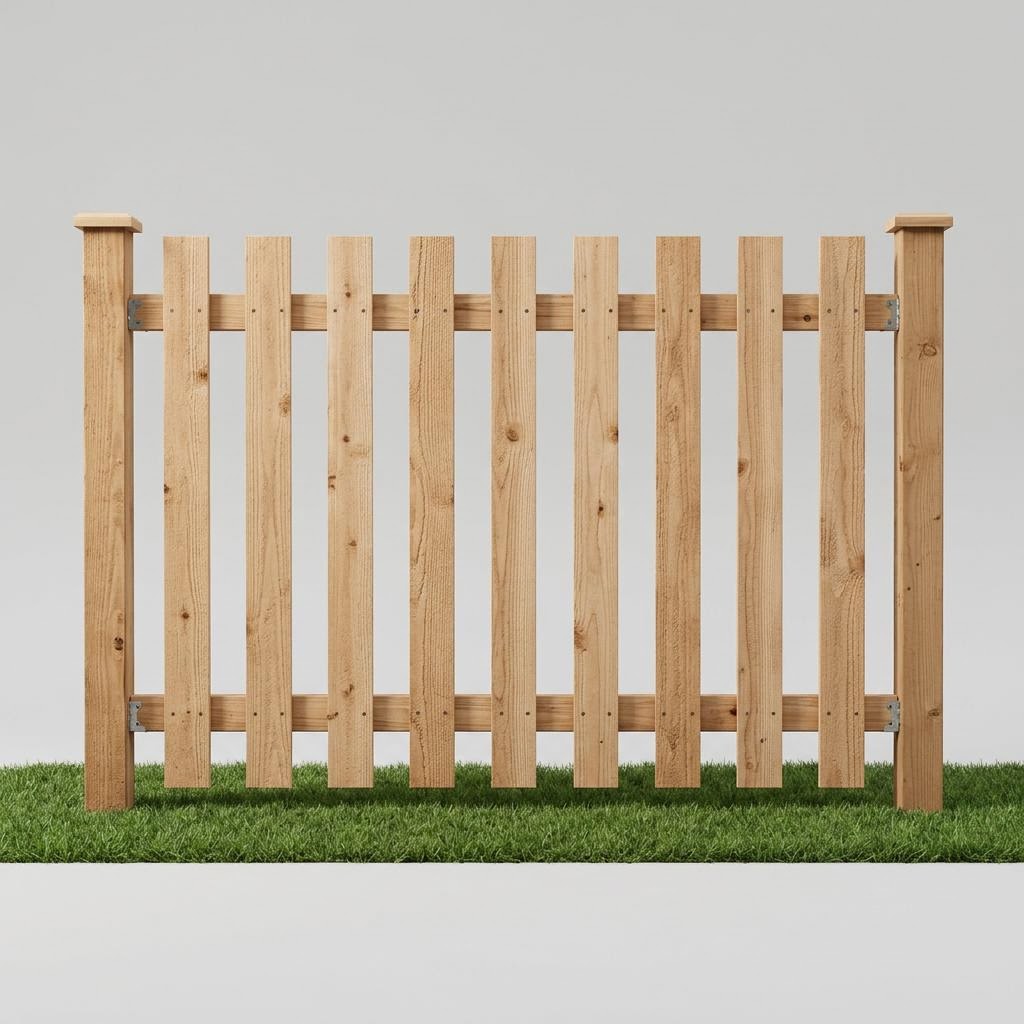Spaced style picket fencing