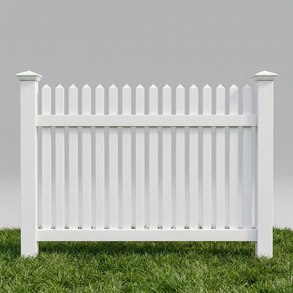 Straight style picket fencing