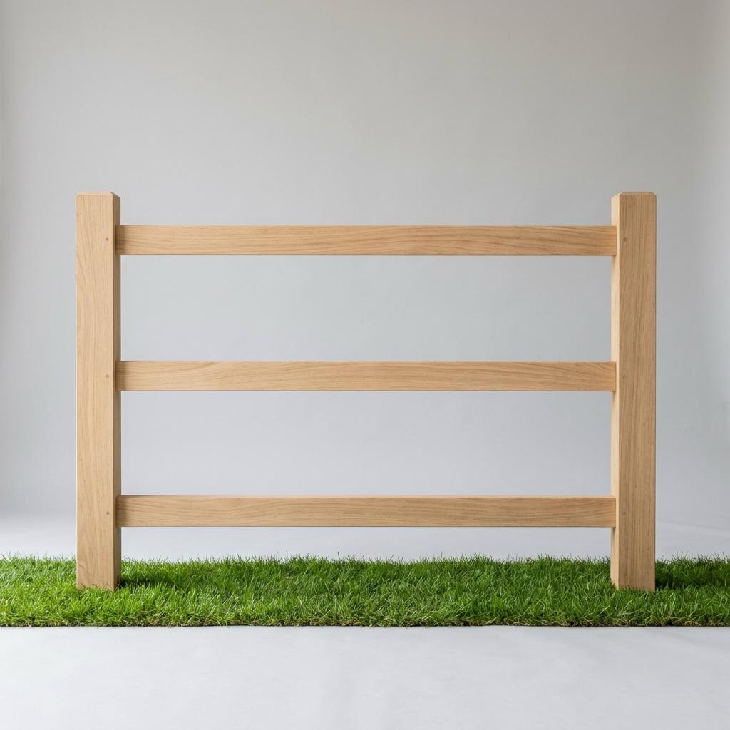 Smooth Planed style post and rail fencing