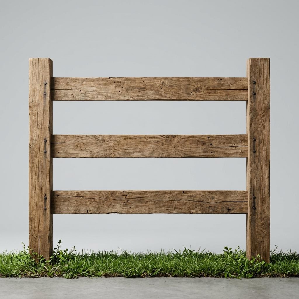 Wood (Cedar/Pine) style ranch rail fencing