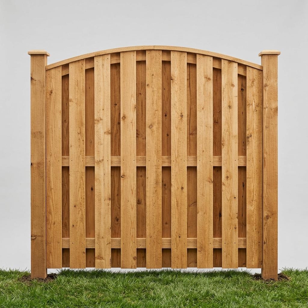 Arched style shadowbox fencing