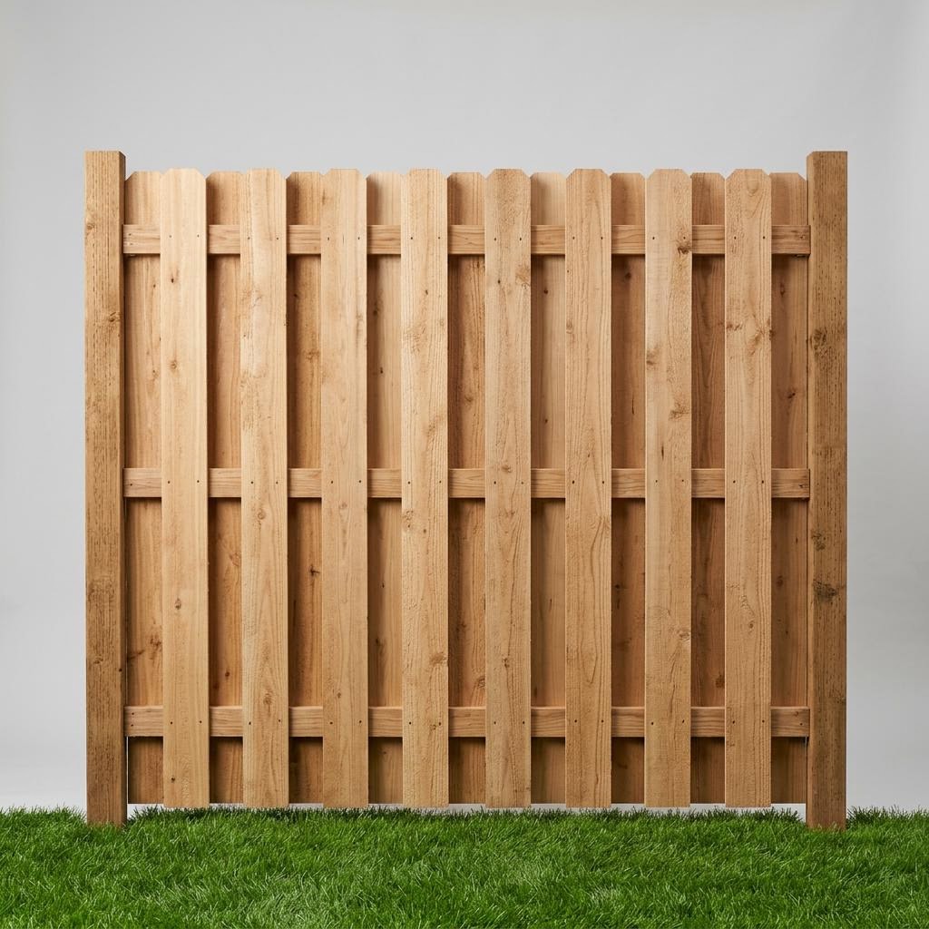 Dog Ear style shadowbox fencing