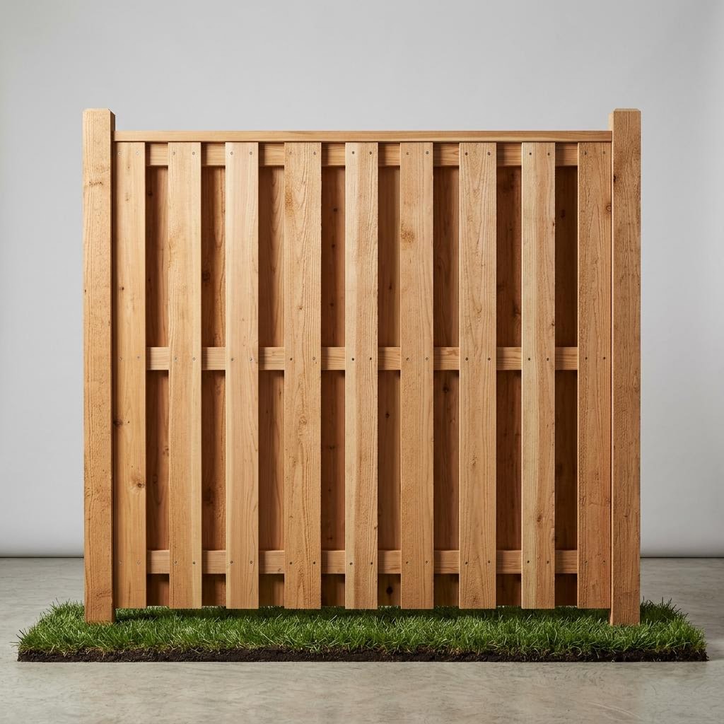 Flat Top style shadowbox fencing
