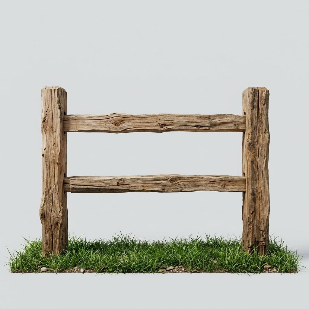 Cedar style split rail fencing
