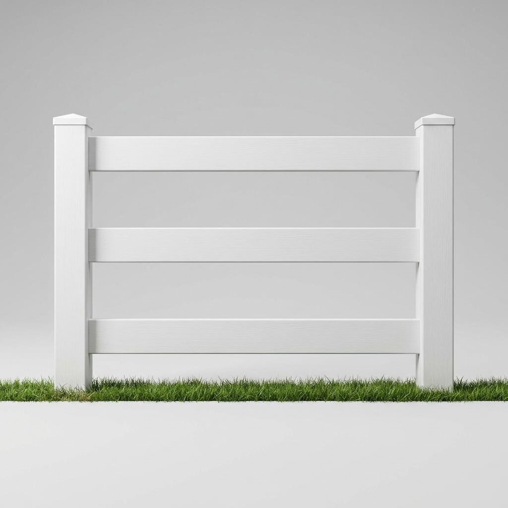 Ranch Rail style vinyl fencing
